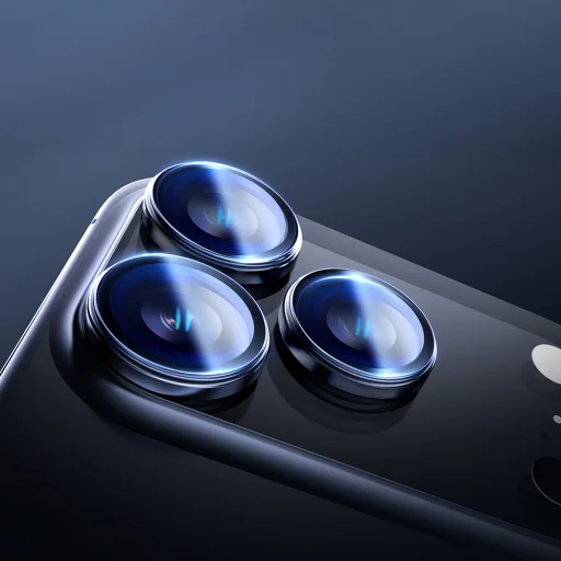 iPhone 17 Pro/17 Pro Max strieborné Rock tvrdené sklo Pure Series na šošovky fotoaparátu (3 ks šošoviek) ochranné sklo - 6