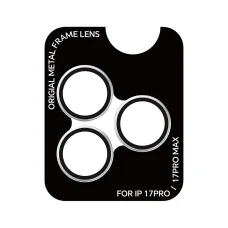 iPhone 17 Pro/17 Pro Max strieborné Rock tvrdené sklo Pure Series na šošovky fotoaparátu (3 ks šošoviek) ochranné sklo