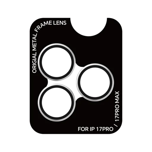 iPhone 17 Pro/17 Pro Max strieborné Rock tvrdené sklo Pure Series na šošovky fotoaparátu (3 ks šošoviek) ochranné sklo - 1