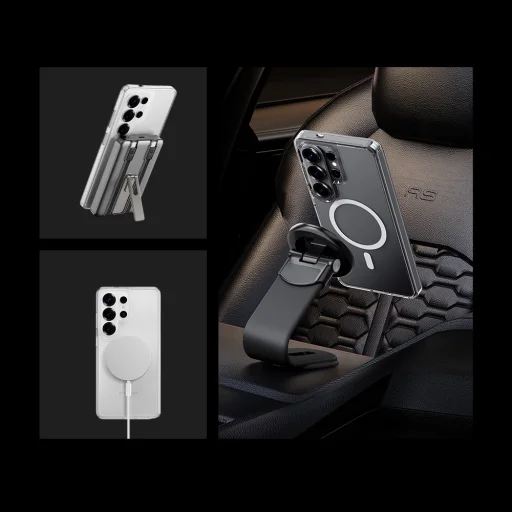 Samsung Galaxy S26 Plus Priehľadné magnetické puzdro zo série Rock Crystal, priehľadný kryt - 11