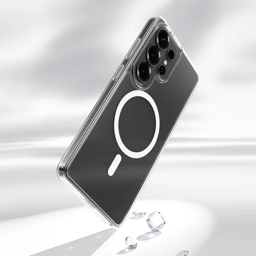 Samsung Galaxy S26 Plus Priehľadné magnetické puzdro zo série Rock Crystal, priehľadný kryt - 4