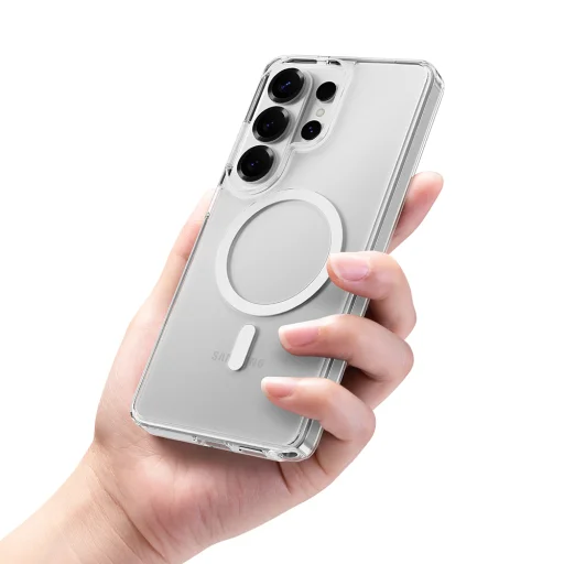 Samsung Galaxy S26 Plus Priehľadné magnetické puzdro zo série Rock Crystal, priehľadný kryt - 6