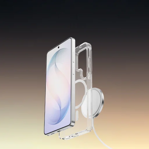 Samsung Galaxy S26 Plus Priehľadné magnetické puzdro zo série Rock Crystal, priehľadný kryt - 8