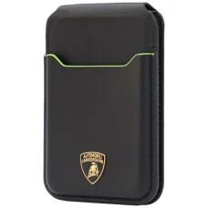Lamborghini D1 magnetická peňaženka a držiak na telefón z pravej kože MagSafe zelená