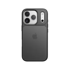 iPhone 17 Pro priehľadno-čierne puzdro série Rock Guard Touch Lens Protection