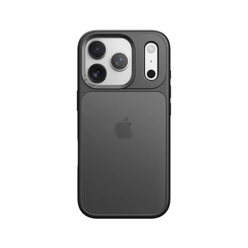 iPhone 17 Pro priehľadno-čierne puzdro série Rock Guard Touch Lens Protection - 1