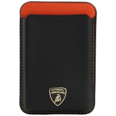 Lamborghini Urus D8 magnetická peňaženka z pravej kože MagSafe oranžová