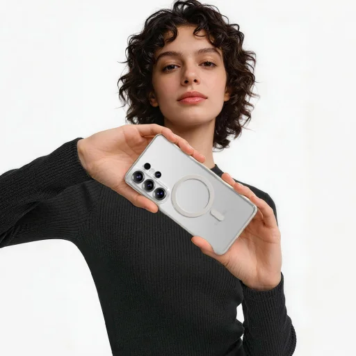 Magnetické puzdro Rock Crystal Armor Series pre Samsung Galaxy S26 Plus, čierne - 3