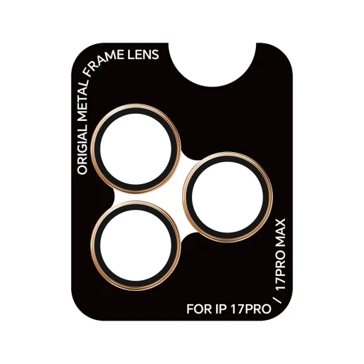 iPhone 17 Pro/17 Pro Max Rock Tvrdené sklo Pure Series na ochranu šošovky fotoaparátu (3 kusy) oranžové ochranné sklo - 1