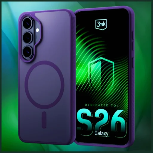 Samsung Galaxy S26 Plus puzdro 3MK Smoke MagCase dymovo fialové puzdro - 8