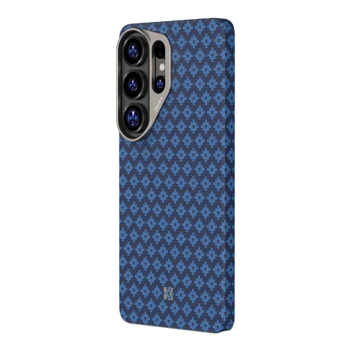 Samsung Galaxy S26 Ultra modré Benks magnetické pancierové Air Armor mriežkované kevlarové puzdro kovový rám 600D (A050) puzdro - 4