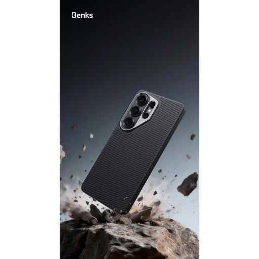 Samsung Galaxy S26 Plus čierne puzdro Benks Magnetic Armor Pro Kevlar s kovovým rámom 600D (G049) - 10