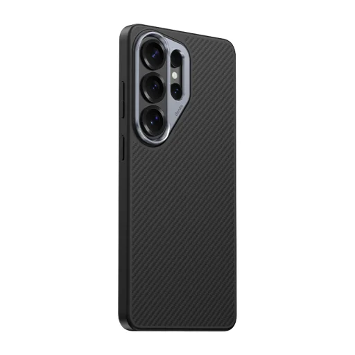 Samsung Galaxy S26 Ultra čierne puzdro Benks Magnetic Armor Pro Kevlar kovový rám 600D (G050) puzdro - 4