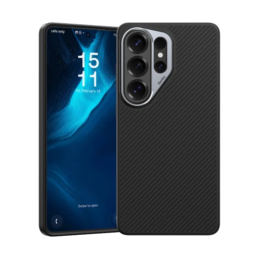 Samsung Galaxy S26 Ultra čierne puzdro Benks Magnetic Armor Pro Kevlar kovový rám 600D (G050) puzdro - 1