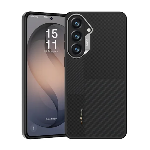 Samsung Galaxy S26 čierne puzdro Benks Montage Magnetické Armor Pro Kevlar Kovový rám 600D+1500D (L048) - 1