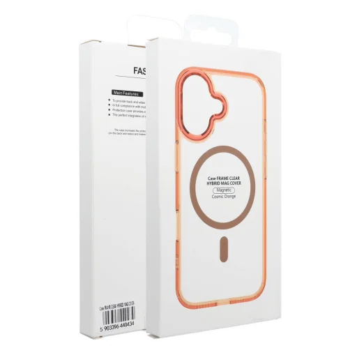 Samsung Galaxy A16 FRAME CLEAR HYBRID MAG COVER puzdro hermes oranžová, - 6