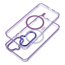 Samsung Galaxy A27 fialový FRAME CLEAR HYBRID MAG COVER MagSafe kompatibilný kryt