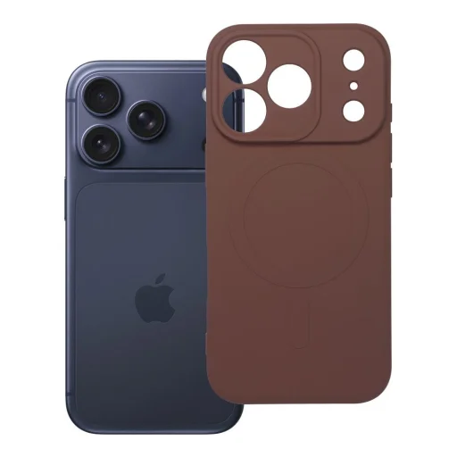 iPhone 17 Pro puzdro, silikónové magnetické puzdro hnedé - 2