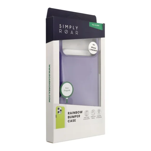 iPhone 17 Pro Max puzdro ROAR RAINBOW BUMPER, kompatibilné s MagSafe, fialové puzdro - 2