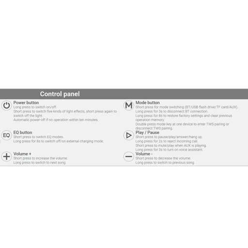 Acefast - Bezdrôtový reproduktor (K5 Pro) - so stojanom, TF, BT 5.4, AUX, DSP procesor, RGB, 100W, 4000mAh, IPX4, USB-C - Čierny - 5
