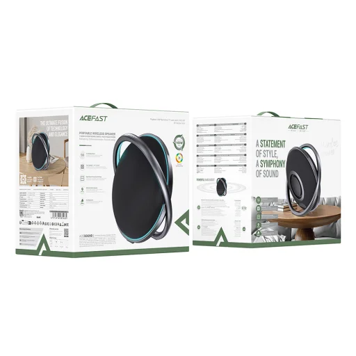 Acefast - Bezdrôtový reproduktor (K5 Pro) - so stojanom, TF, BT 5.4, AUX, DSP procesor, RGB, 100W, 4000mAh, IPX4, USB-C - Čierny - 7