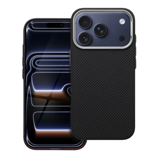 iPhone 17 AIR kevlarové puzdro kompatibilné s MagSafe čierne puzdro - 1