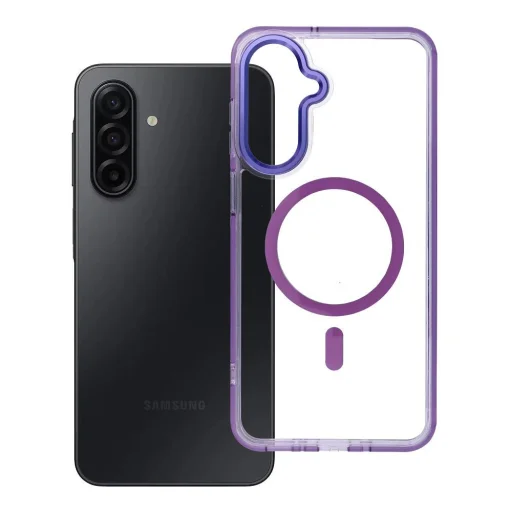 Samsung Galaxy A17 puzdro FRAME CLEAR HYBRID MAG COVER kompatibilné s MagSafe fialové - 1