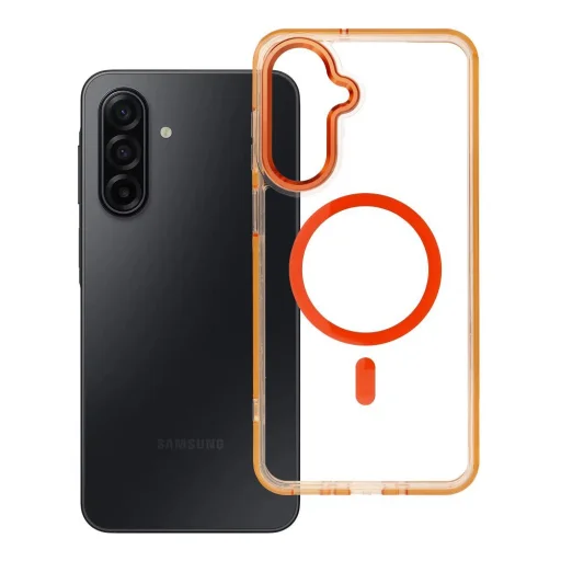 Samsung Galaxy A17 puzdro FRAME CLEAR HYBRID MAG COVER kompatibilné s funkciou MagSafe, hermes oranžová - 1