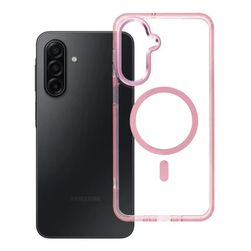 Samsung Galaxy A17 puzdro FRAME CLEAR HYBRID MAG COVER, púdrovo ružové - 1