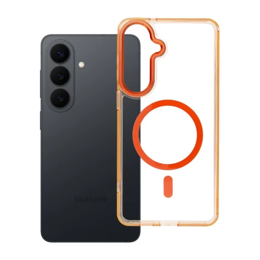 Samsung Galaxy S26 Plus tok FRAME CLEAR HYBRID MAG COVER, hermes narancs tok - 7