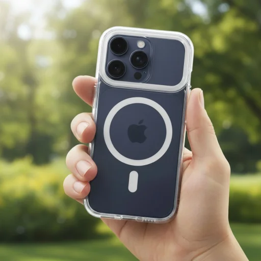 iPhone 17 Air priehľadné puzdro FRAME CLEAR HYBRID MAG COVER - 3