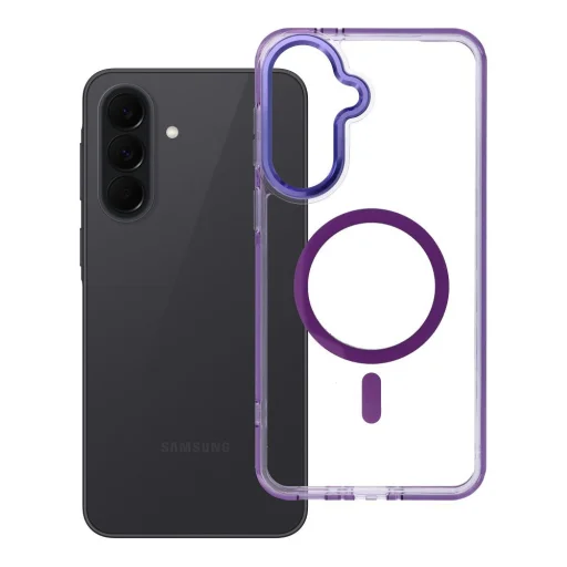 Samsung Galaxy A37 priesvitné hybridné magnetické puzdro fialové - 6
