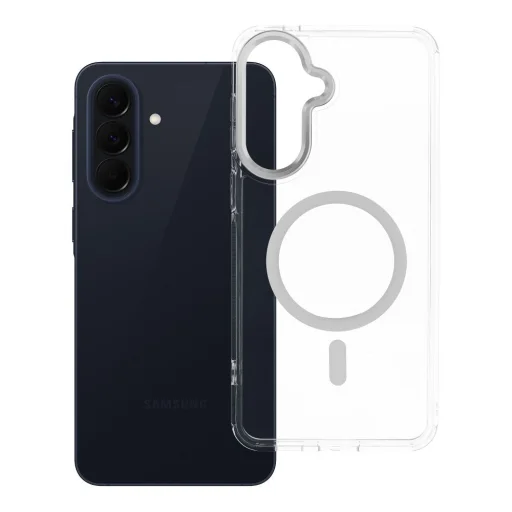 Samsung Galaxy A57 priehľadné hybridné magnetické puzdro s rámom, priehľadné - 6