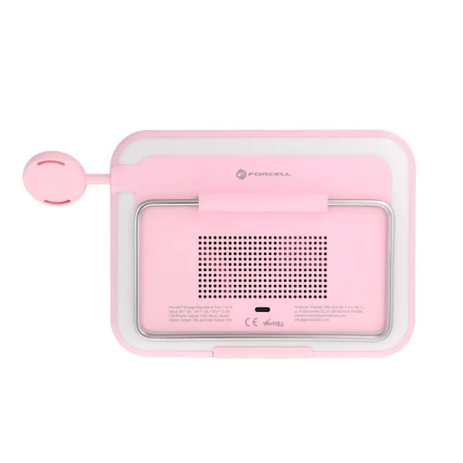 Apple FORCELL F-ENERGY Mag Mirror 15W 3 v 1 bezdrôtová nabíjačka kompatibilná s MagSafe / Apple Watch / Samsung Watch / Airpods ružová - 20
