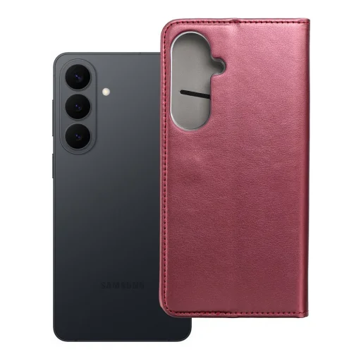 Samsung Galaxy S26 Plus puzdro SMART MAGNETO knižkové puzdro bordové - 10