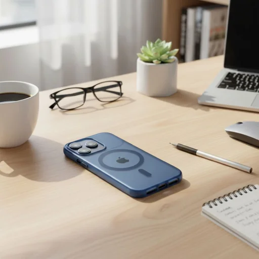 iPhone 17 Air puzdro Flexline Mag Cover kompatibilné s MagSafe tmavomodré - 3