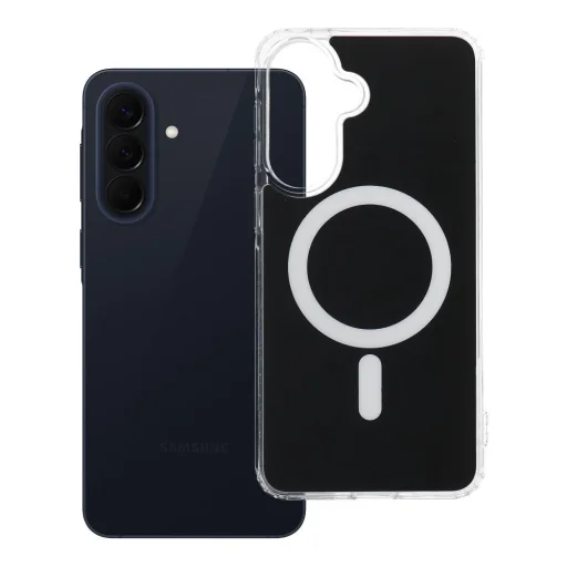 Puzdro Samsung Galaxy A57, priehľadné Fusion Mag, kompatibilné s MagSafe, čierne - 7