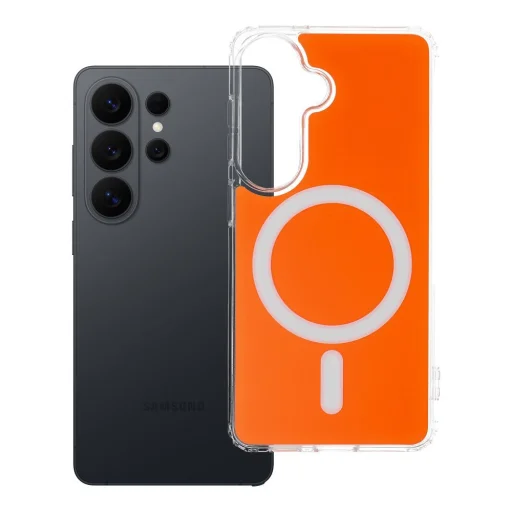 Samsung Galaxy S26 puzdro Priehľadné Fusion Mag puzdro kompatibilné s MagSafe hermes oranžová - 7