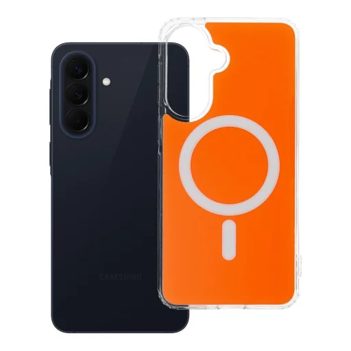 Samsung Galaxy A57 Clear Fusion Mag puzdro kompatibilné s MagSafe hermes oranžová - 7