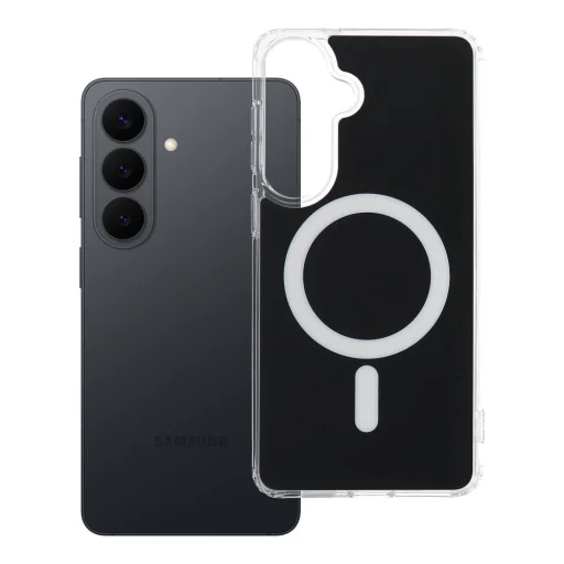 Samsung Galaxy S26 Plus MagSafe kompatibilné čierne priehľadné hybridné puzdro - 7