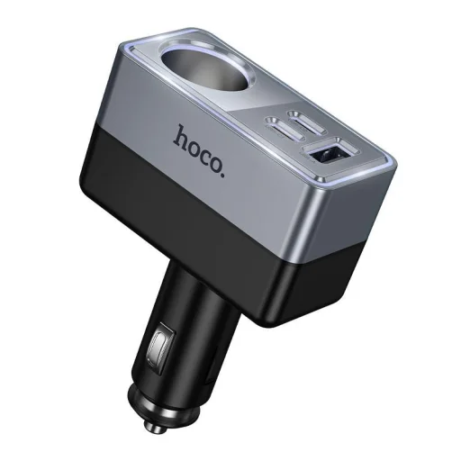 Hoco 1xUSB A + 2xUSB C + 1x zásuvka zapaľovača PD QC3.0 max 165W/24V Z65A čierna nabíjačka do auta - 1