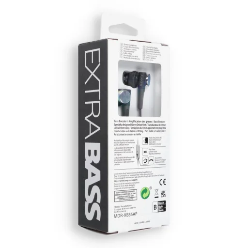 Vezetékes fülhallgató Jack 3,5 mm Sony MDR-XB55APB fekete - 4