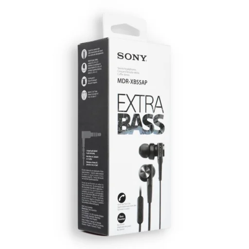 Káblové slúchadlá Jack 3,5 mm Sony MDR-XB55APB čierne - 3