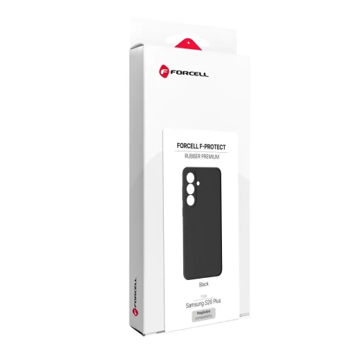 Samsung S26 PLUS Forcell F-Protect prémium gumi tok kompatibilis MagSafe-fel fekete tok - 7
