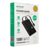 Charmast W1202 PD3.0 3A 22,5W 10000 mAh powerbanka so zabudovanými káblami USB C / Lightning čierna thumbnail