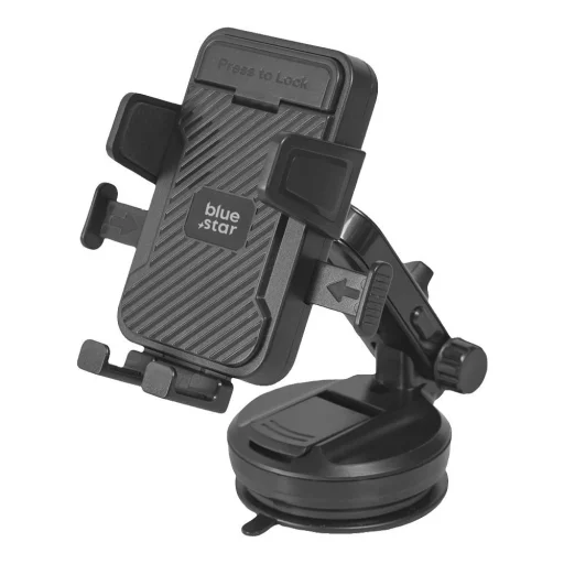 BLUE STAR Tough Lock držiak na telefón do auta na čelné sklo, čierny - 3