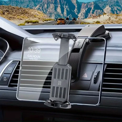 Max Wide držiak do auta na tablet s upevňovacím systémom, montovateľný na čelné sklo, čierny - 6