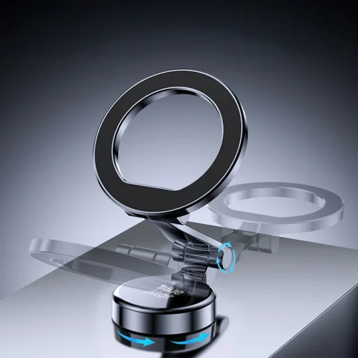 BLUE STAR Easy Wiev držiak do auta na palubnú dosku kompatibilný s MagSafe čierny - 12