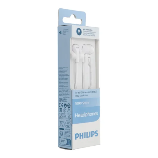 Philips TAE1105WT/00 biele káblové slúchadlá Jack 3,5 mm - 5