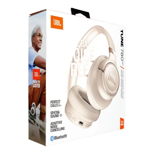 Bezdrôtové slúchadlá JBL Tune 780NC béžové - 7